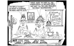 single-box-comic-of-man-and-woman-in-control-room-kitchen-discuss-keeping-recipes-in-ratio single-box-comic-of-man-and-woman-in-control-room-kitchen-discuss-keeping-recipes-in-ratio