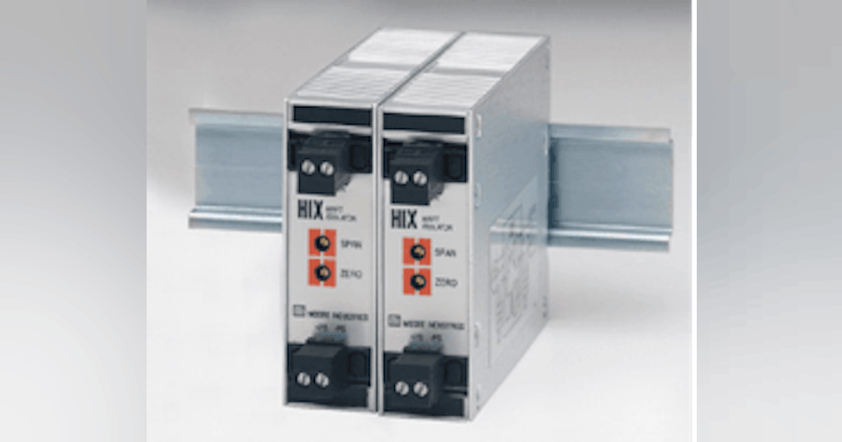 Moore Industries Offers Economical and Versatile HIX/HIT HART Isolators ...