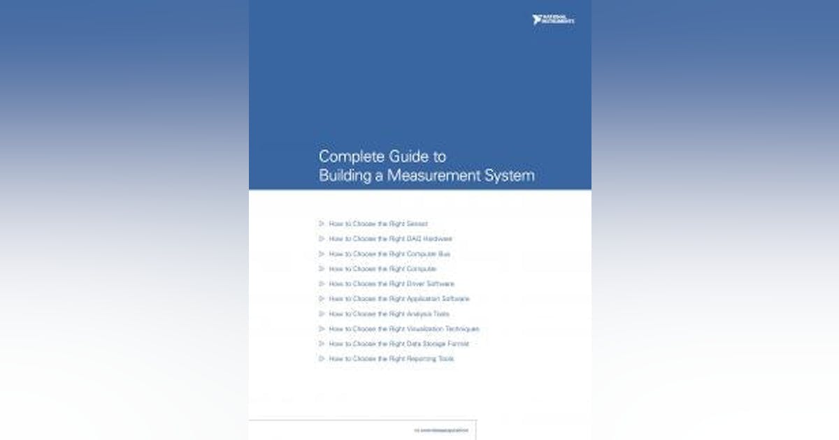 The complete guide to building a measurement system | Control Global