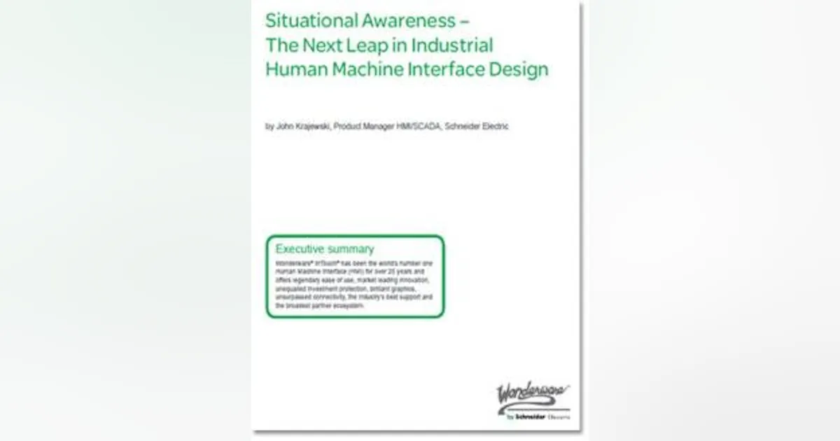 Situational awareness – The next leap in industrial human machine ...