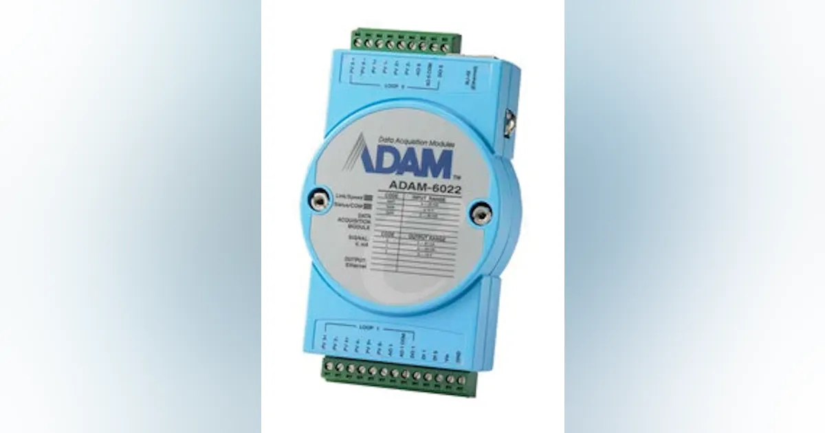 HMI: Advantech Adam-6022 Ethernet-Based, Dual-Loop PID Controller ...