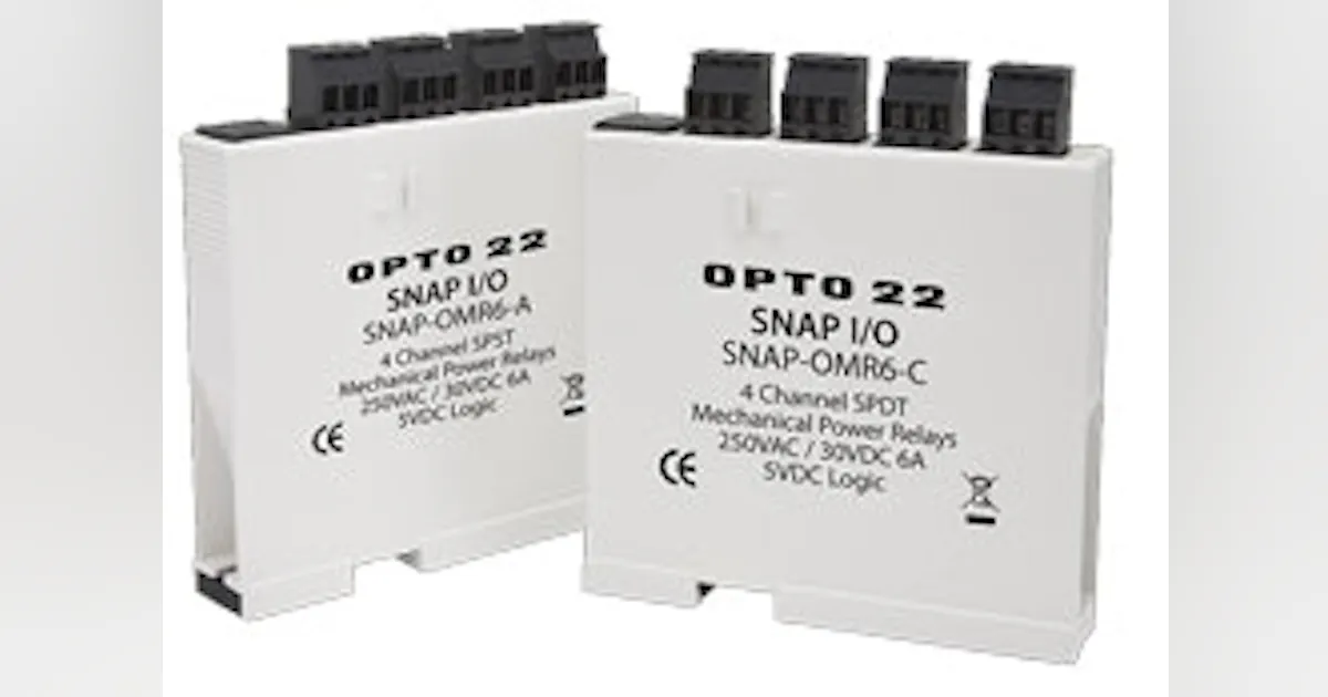 Opto 22 Relay Module Industrial Relay: Opto 22's Mechanical Relay Modules | Control Global