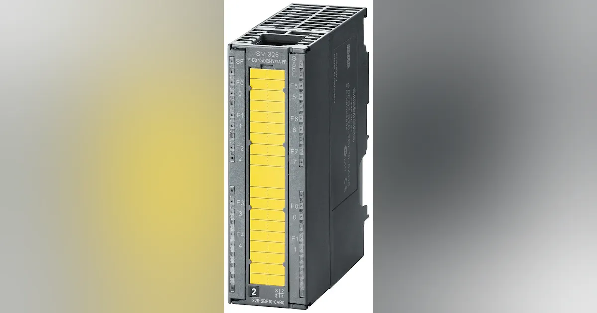 I/O | Space-saving digital output module | www.controlglobal.com ...