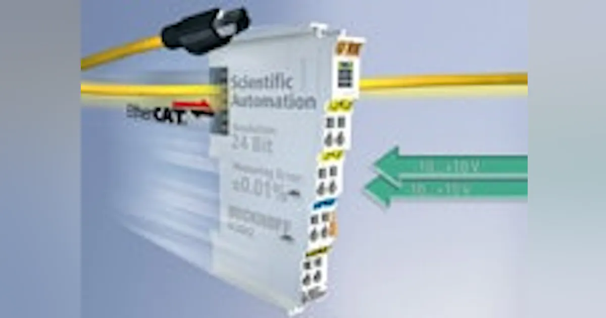 Process Automation Technologies | Beckhoff Automation's EL3602 EtherCAT ...
