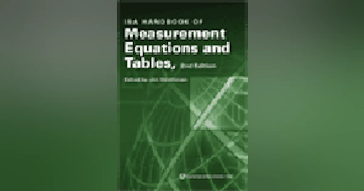 Isa Handbook.pdf ISA's Handbook of Measurement Equations and Tables, 2nd Edition ...