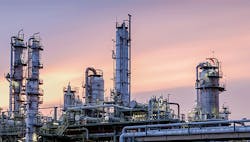 1663606696854 Distillationtowerinfactoryonskysunsetbackground 1663606696854 Distillationtowerinfactoryonskysunsetbackground