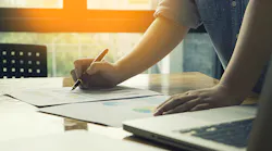 Person developing business plan