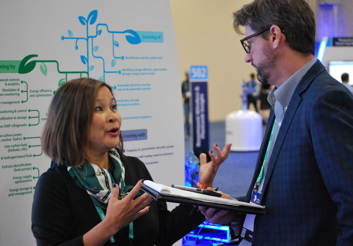 &ldquo;We have been in the energy industry for the longest time. This is not a new focus for us.&rdquo; Emerson&rsquo;s Susan Ooi took author Chris McNamara on a tour of the company&rsquo;s new sustainability focused booth at Emerson Exchange.