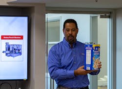 “They want everything to be as simple as possible. Let the logic in the machines do the changeover, so the operator just has to press a few buttons.” Triangle Package’s N’gai Merrill explained why Post wanted a simplified version of machine changeover for its multiple cereal brands during a facility tour in conjunction with Automation Fair 2022. “They want everything to be as simple as possible. Let the logic in the machines do the changeover, so the operator just has to press a few buttons.” Triangle Package’s N’gai Merrill explained why Post wanted a simplified version of machine changeover for its multiple cereal brands during a facility tour in conjunction with Automation Fair 2022.