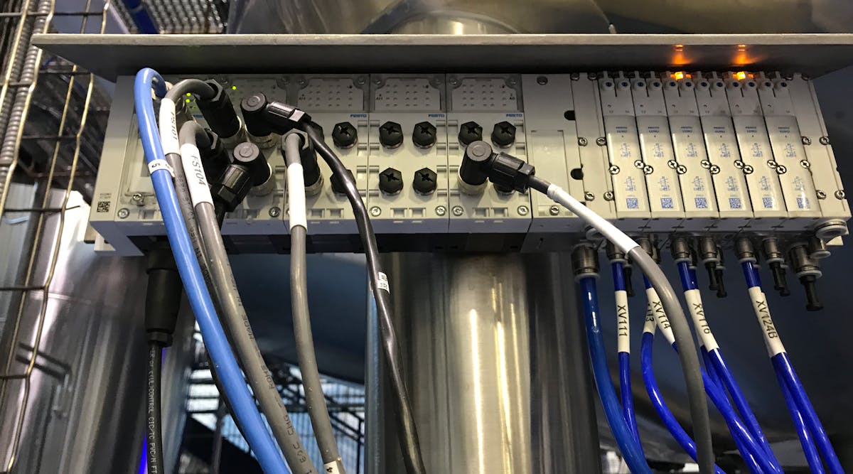Festo CPX valve terminal can be mounted on a skid, shown here, or in a control panel. CPX is now easily commissioned into the DeltaV DCS ecosystem.