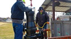 Lebanon Utilities staff inspect a wastewater lift station in Lebanon, Ind. The utility has installed two of Tsurumi&rsquo;s Avant MQC Chopper pumps at its wastewater plant, where they&rsquo;ve provided smooth operation and reduced callouts.