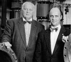 Georg H. Endress with son, Klaus Endress Georg H. Endress with son, Klaus Endress