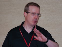 “We’ve got a greenfield. They’re literally just grass right now. Don’t build a new old factory. Fast-start toward autonomous from Day 1.” Honeywell’s Fredrik Westerberg cited the potential of EV-battery gigafactories at the 2023 Honeywell Users Group in Orlando, Fla. “We’ve got a greenfield. They’re literally just grass right now. Don’t build a new old factory. Fast-start toward autonomous from Day 1.” Honeywell’s Fredrik Westerberg cited the potential of EV-battery gigafactories at the 2023 Honeywell Users Group in Orlando, Fla.