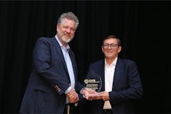 Wright Sullivan (l.), president of A&E Engineering Inc., and emcee of the 2023 CSIA awards dinner, presents the Charlie Bergman “Remember Me” award to Andrew Downs (r.), founder and executive director of Sage Group. Wright Sullivan (l.), president of A&E Engineering Inc., and emcee of the 2023 CSIA awards dinner, presents the Charlie Bergman “Remember Me” award to Andrew Downs (r.), founder and executive director of Sage Group.