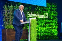 Matthias Altendorf opens the Endress+Hauser Global Forum in Basel, Switzerland, in June. The event was built around the an exchange of ideas for cultivating a sustainable future. (Source: Endress+Hauser)