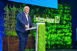 Matthias Altendorf opens the Endress+Hauser Global Forum in Basel, Switzerland, in June. The event was built around the an exchange of ideas for cultivating a sustainable future. (Source: Endress+Hauser) Matthias Altendorf opens the Endress+Hauser Global Forum in Basel, Switzerland, in June. The event was built around the an exchange of ideas for cultivating a sustainable future. (Source: Endress+Hauser)