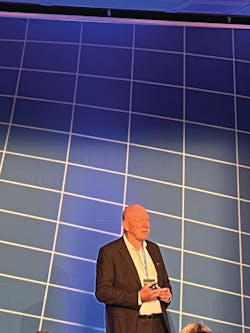 Jens Hundrieser, regional industry manager for Endress+Hauser, shows how green hydrogen is produced through electrolysis and how process automation technology creates an efficient process for developing the emerging energy source. Jens Hundrieser, regional industry manager for Endress+Hauser, shows how green hydrogen is produced through electrolysis and how process automation technology creates an efficient process for developing the emerging energy source.