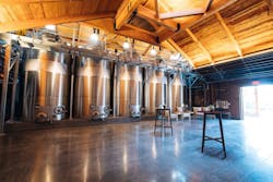 Cakebread Cellars tank room at its Rutherford Winery. Cakebread Cellars tank room at its Rutherford Winery.