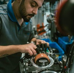 Assembly work at the ebm-pabst facility in Lauf an der Pegnitz, Germany. Assembly work at the ebm-pabst facility in Lauf an der Pegnitz, Germany.