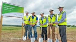 Breaking ground at the INEOS Hickerson Solar project in Bosque County, Texas, are (l. to r.) Josh Cottle, sales and marketing VP at WL Plastics; Mike Nagle, CEO at Ineos O&P USA; Bill Sloane, BMC plant manager, at Ineos O&P USA; John Caffey, circular economy business development manager at Ineos O&P USA; and Gary Wallace, VP of supply at Ineos O&P USA. Breaking ground at the INEOS Hickerson Solar project in Bosque County, Texas, are (l. to r.) Josh Cottle, sales and marketing VP at WL Plastics; Mike Nagle, CEO at Ineos O&P USA; Bill Sloane, BMC plant manager, at Ineos O&P USA; John Caffey, circular economy business development manager at Ineos O&P USA; and Gary Wallace, VP of supply at Ineos O&P USA.