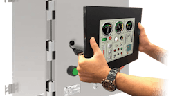 The EZTouch Series 7 HMI features online editing and a two-part assembly that allows the display and touchscreen to be easily replaced without disturbing the logic and communications electronics. The EZTouch Series 7 HMI features online editing and a two-part assembly that allows the display and touchscreen to be easily replaced without disturbing the logic and communications electronics.