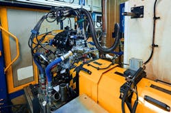Test bench for testing automotive engines. Test bench for testing automotive engines.