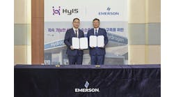 Kwon Sung-Wook, HyIS-one CEO, and JaeSung Jeong, VP and GM of Emerson in South Korea. Kwon Sung-Wook, HyIS-one CEO, and JaeSung Jeong, VP and GM of Emerson in South Korea.