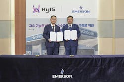 Kwon Sung-Wook, HyIS-one CEO, and JaeSung Jeong, VP and GM of Emerson in South Korea. Kwon Sung-Wook, HyIS-one CEO, and JaeSung Jeong, VP and GM of Emerson in South Korea.