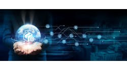 Businessman hold global supply chain management responsibilities with network connected to manufacturers and distributors Businessman hold global supply chain management responsibilities with network connected to manufacturers and distributors