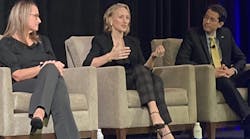 Among the speakers presenting their experiences with artificial intelligence (AI), digitalization, sustainability and cybersecurity at ARC Industry and Leadership Forum 2025 were panelists (l. to r.) Eryn Devola, sustainability head at Siemens Digital Industries, Lizabeth Stuck, VP of government affairs and MxD learning at Manufacturing and Digital (MxD) Institute, and Billy Bardin, global climate transition director at Dow. Among the speakers presenting their experiences with artificial intelligence (AI), digitalization, sustainability and cybersecurity at ARC Industry and Leadership Forum 2025 were panelists (l. to r.) Eryn Devola, sustainability head at Siemens Digital Industries, Lizabeth Stuck, VP of government affairs and MxD learning at Manufacturing and Digital (MxD) Institute, and Billy Bardin, global climate transition director at Dow.