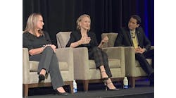 Among the speakers presenting their experiences with artificial intelligence (AI), digitalization, sustainability and cybersecurity at ARC Industry and Leadership Forum 2025 were panelists (l. to r.) Eryn Devola, sustainability head at Siemens Digital Industries, Lizabeth Stuck, VP of government affairs and MxD learning at Manufacturing and Digital (MxD) Institute, and Billy Bardin, global climate transition director at Dow. Among the speakers presenting their experiences with artificial intelligence (AI), digitalization, sustainability and cybersecurity at ARC Industry and Leadership Forum 2025 were panelists (l. to r.) Eryn Devola, sustainability head at Siemens Digital Industries, Lizabeth Stuck, VP of government affairs and MxD learning at Manufacturing and Digital (MxD) Institute, and Billy Bardin, global climate transition director at Dow.