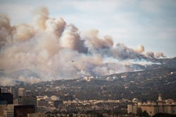 Wildfire in Pacific Palisades, Los Angeles, January 8, 2025, towards Getty Center and Brentwood Wildfire in Pacific Palisades, Los Angeles, January 8, 2025, towards Getty Center and Brentwood