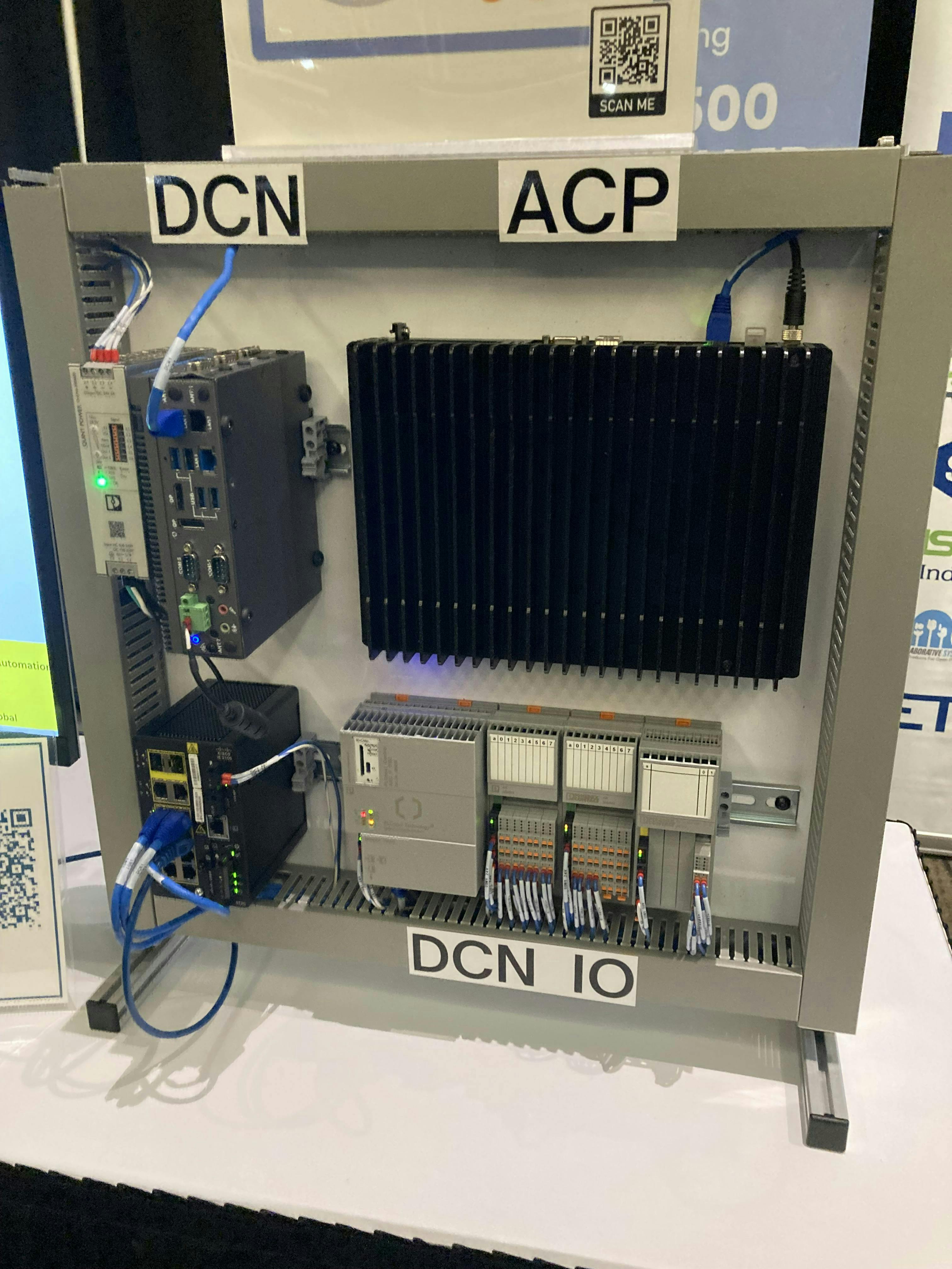 Figure 1: The Coalition for Open Process Automation (COPA) recently launched its COPA 500 kit for entry-level users with 200-900 I/O reporting to a targeted or greenfield PLC or equivalent. It uses the O-PAS architecture and includes an advanced control processor (ACP) such as Super Micro’s IPC, distributed control node (DCN) such as ASRock’s IPC, I/O modules and 24-V power supplies from Phoenix Contact, and virtual, software-based control and IPC functions from Codesys. Figure 1: The Coalition for Open Process Automation (COPA) recently launched its COPA 500 kit for entry-level users with 200-900 I/O reporting to a targeted or greenfield PLC or equivalent. It uses the O-PAS architecture and includes an advanced control processor (ACP) such as Super Micro’s IPC, distributed control node (DCN) such as ASRock’s IPC, I/O modules and 24-V power supplies from Phoenix Contact, and virtual, software-based control and IPC functions from Codesys.