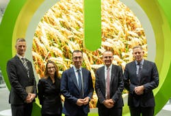 Cem Özdemir, Germany's federal minister of food, agriculture, education and research, opened Schneider Electric’s Mar. 31 press conference at Hannover Messe, with Schneider Electric's Olivier Blum, CEO, Barbara Frei, EVP of industrial automation, Caspar Herzberg, CEOP of Aveva, and Neil Elliott Smith, CPG president. Cem Özdemir, Germany's federal minister of food, agriculture, education and research, opened Schneider Electric’s Mar. 31 press conference at Hannover Messe, with Schneider Electric's Olivier Blum, CEO, Barbara Frei, EVP of industrial automation, Caspar Herzberg, CEOP of Aveva, and Neil Elliott Smith, CPG president.
