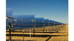 SEGS solar thermal energy electricity plant with parabolic mirrors concentrating the sunlight SEGS solar thermal energy electricity plant with parabolic mirrors concentrating the sunlight