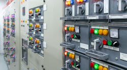 Electrical switch gear at Low Voltage motor control center cabinet in power plant Electrical switch gear at Low Voltage motor control center cabinet in power plant