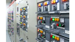 Electrical switch gear at Low Voltage motor control center cabinet in power plant Electrical switch gear at Low Voltage motor control center cabinet in power plant