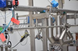 A Coriolis flowmeter in use A Coriolis flowmeter in use