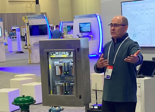 “In the 1990s, a typical process plant might need 100 cabinets. In 2011, electronic marshaling reduced that number to a dozen. Now, everything can be run redundantly on two pairs of servers.” Emerson’s Camilo Fadul on the impact of software-defined control on system hardware requirements.