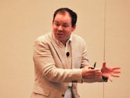 “We depend on them to tell me.” Aker BP’s Håkon Skibeli discussed how the company has configured its off-shore equipment to contact their condition-based maintenance engineer (him) when they need attention. “We depend on them to tell me.” Aker BP’s Håkon Skibeli discussed how the company has configured its off-shore equipment to contact their condition-based maintenance engineer (him) when they need attention.