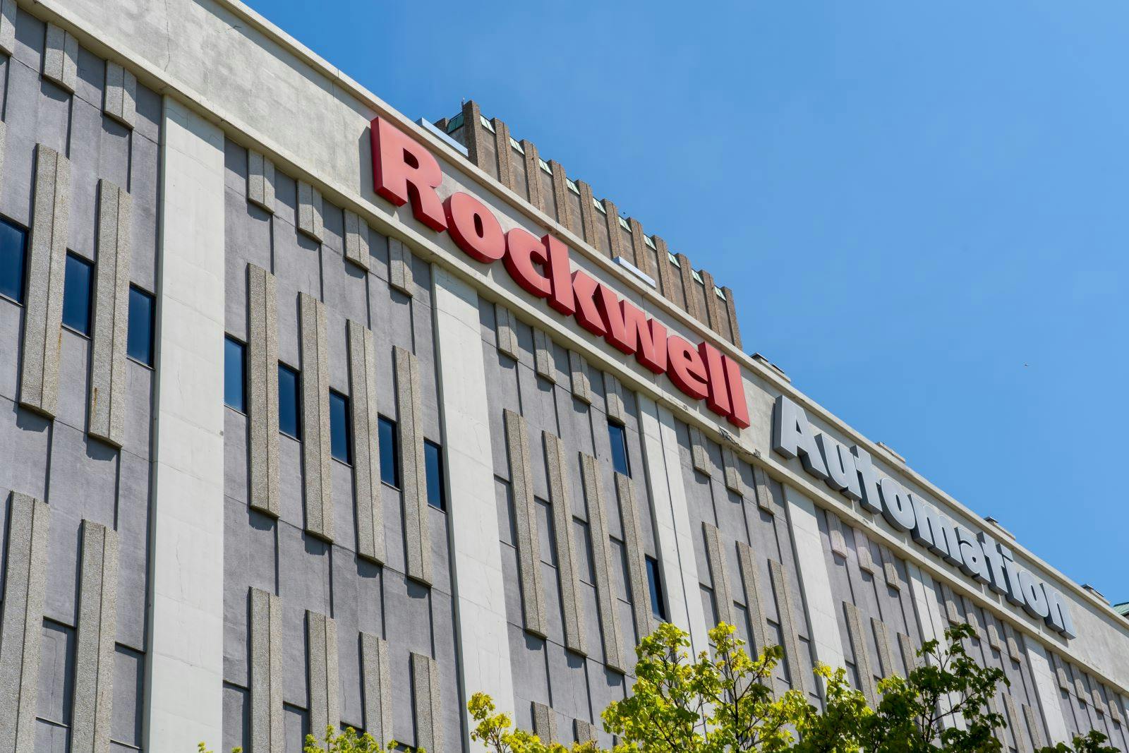 Rockwell Automation headquarters in Milwaukee, Wisconsin, USA, May 3, 2023. Rockwell Automation, Inc. is an American provider of industrial automation and digital transformation technologies.