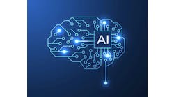 AI in a brain, artificial intelligence concept AI in a brain, artificial intelligence concept
