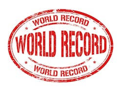 World record sign or stamp on white background, vector illustration World record sign or stamp on white background, vector illustration