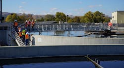 Inland Empire Utility Agency (IEUA) recently undertook a $330 million project to expand its Regional Plant-5 in Chino, Calif., from 16.3 mgd to 22.5 mgd, build a new biosolids facility, and shift part of its treatment process to a membrane-bioreactor (MBR). To balance its water importing, desalting, recycling, groundwater recharging and other tasks, RP-5 standardized on Rockwell Automation’s PlantPAx DCS, power solutions and ThinManager software on VMware virtual servers. Inland Empire Utility Agency (IEUA) recently undertook a $330 million project to expand its Regional Plant-5 in Chino, Calif., from 16.3 mgd to 22.5 mgd, build a new biosolids facility, and shift part of its treatment process to a membrane-bioreactor (MBR). To balance its water importing, desalting, recycling, groundwater recharging and other tasks, RP-5 standardized on Rockwell Automation’s PlantPAx DCS, power solutions and ThinManager software on VMware virtual servers.