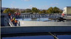 Inland Empire Utility Agency (IEUA) recently undertook a $330 million project to expand its Regional Plant-5 in Chino, Calif., from 16.3 mgd to 22.5 mgd, build a new biosolids facility, and shift part of its treatment process to a membrane-bioreactor (MBR). To balance its water importing, desalting, recycling, groundwater recharging and other tasks, RP-5 standardized on Rockwell Automation’s PlantPAx DCS, power solutions and ThinManager software on VMware virtual servers. Inland Empire Utility Agency (IEUA) recently undertook a $330 million project to expand its Regional Plant-5 in Chino, Calif., from 16.3 mgd to 22.5 mgd, build a new biosolids facility, and shift part of its treatment process to a membrane-bioreactor (MBR). To balance its water importing, desalting, recycling, groundwater recharging and other tasks, RP-5 standardized on Rockwell Automation’s PlantPAx DCS, power solutions and ThinManager software on VMware virtual servers.