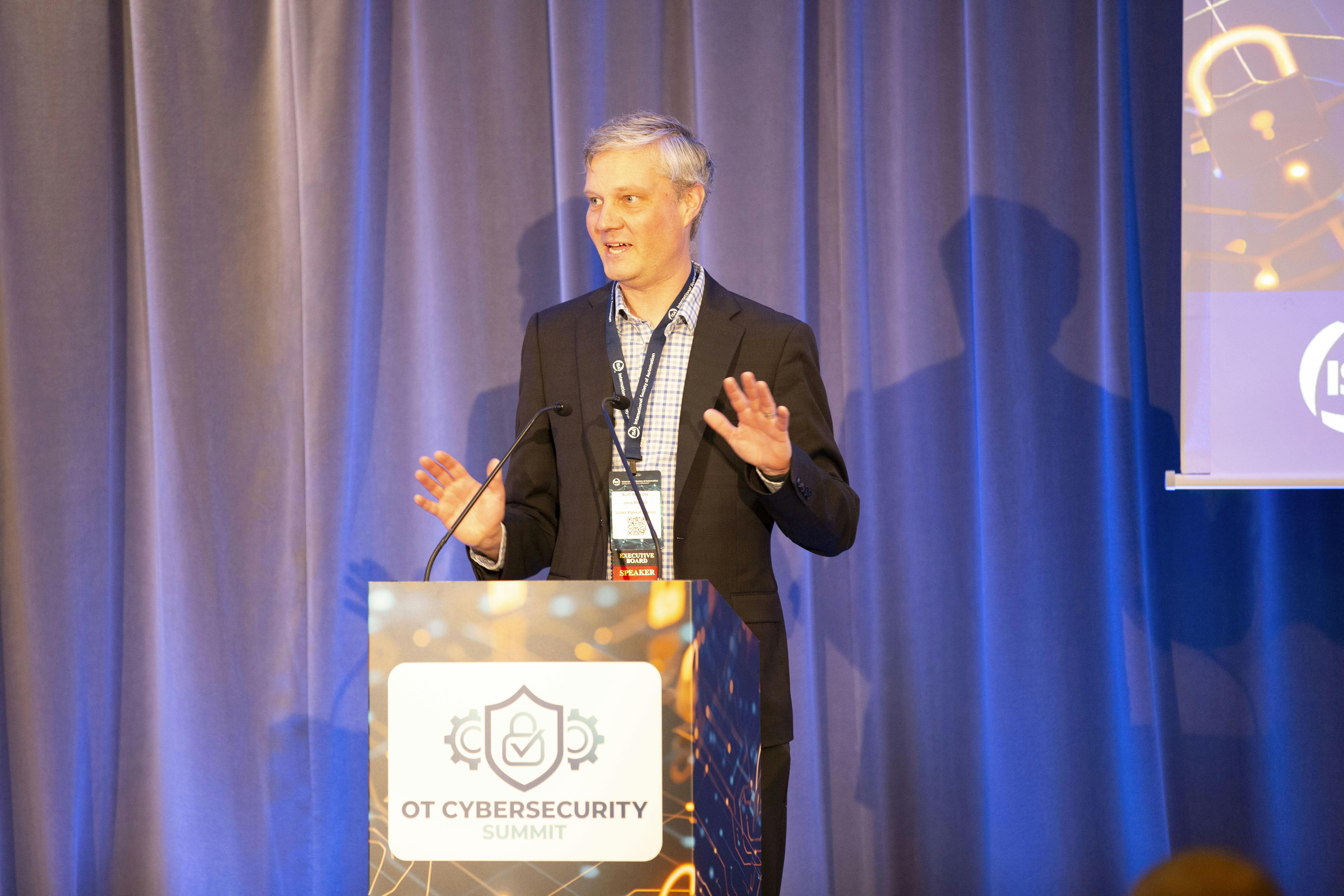 Scott Reynolds, ISA president and senior security and network engineering manager at Johns Manville, delivers one of the presentations at ISA&rsquo;s OT Cybersecurity Summit on June 18-20 in Brussels.