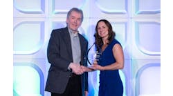 Becca Johnson, operational excellence professional at A&E Engineering, presents CSIA’s 2025 Charlie Bergman “Remember Me” award to Brian Mullen, management consultant at Exotek. Becca Johnson, operational excellence professional at A&E Engineering, presents CSIA’s 2025 Charlie Bergman “Remember Me” award to Brian Mullen, management consultant at Exotek.