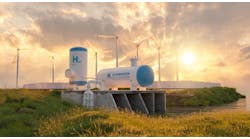 Hydrogen Gas tank renewable energy production - hydrogen gas pipeline for clean electricity solar and windturbine facility Hydrogen Gas tank renewable energy production - hydrogen gas pipeline for clean electricity solar and windturbine facility