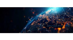 dynamic digital world map emphasize Western Europe continental for AI powered global network connectivity big data transfer cyber technology network information exchange and telecommunication conc dynamic digital world map emphasize Western Europe continental for AI powered global network connectivity big data transfer cyber technology network information exchange and telecommunication conc