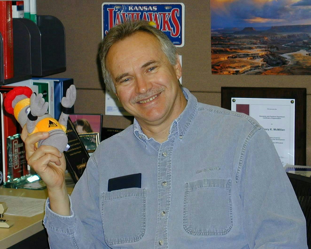 Greg in his office developing advanced modeling objects in 2012
